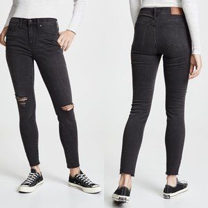 Madewell 9" Skinny Jeans in Black Sea